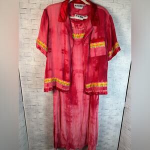 On the verge, vintage two-piece dress, set shirt, jacket with sleeveless dress